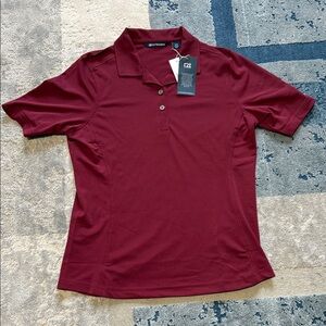 Cutter & Buck Men's Burgundy Performance Polo